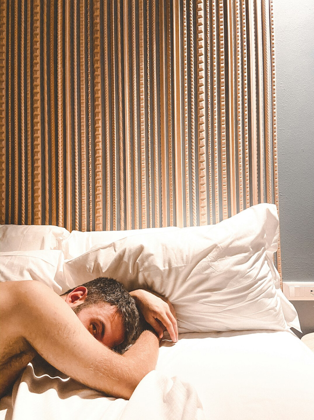peaceful sleeping person