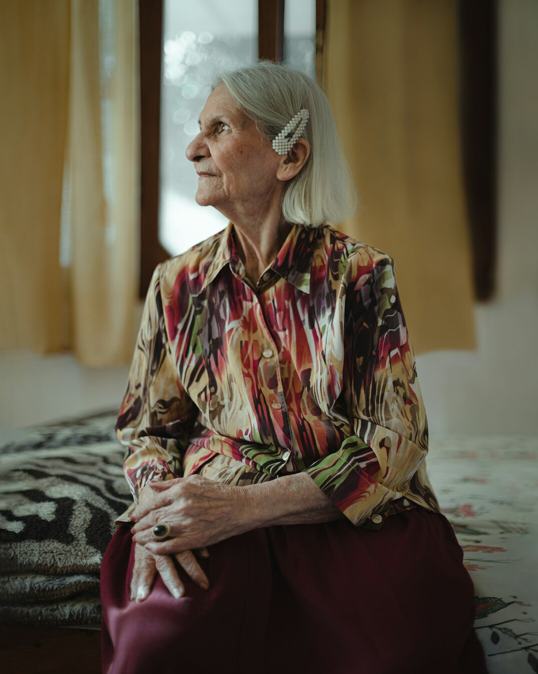 elderly person relaxing