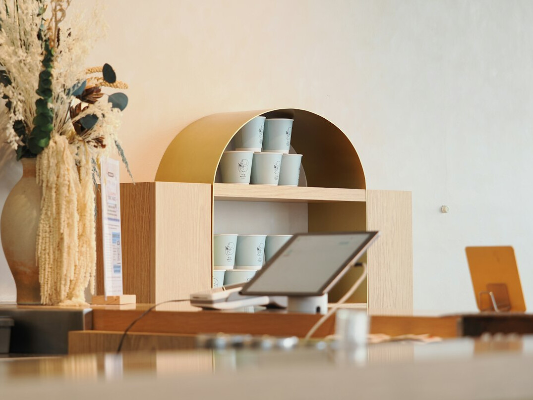 Welcoming reception desk at an insurance company office